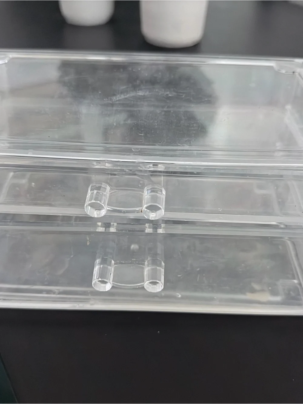 Set of 3 Transparent Acrylic Jewelry Box 5 Drawers Storage and Organizer